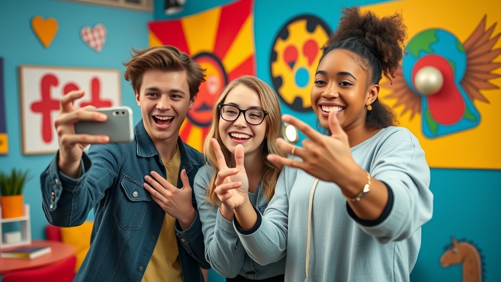 creative young creators filming short-form social video content marketing trends