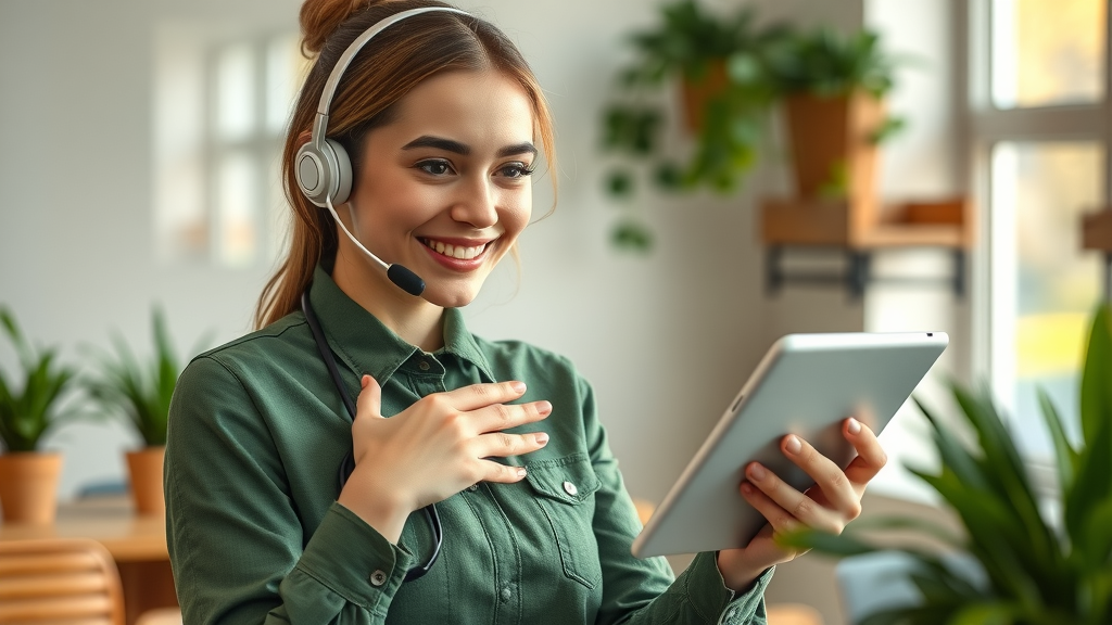 customer service expert responding with care to online review for business reputation