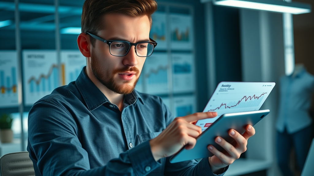 Professional digital marketer creating digital display marketing plan