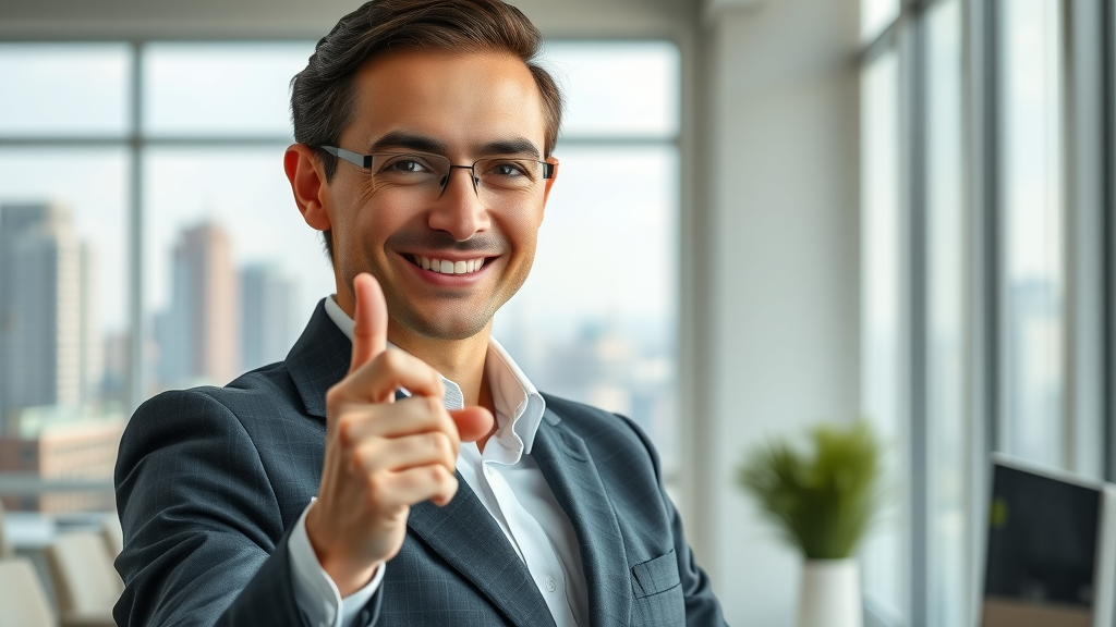 personal branding professional presenting themselves confidently in a corporate office environment