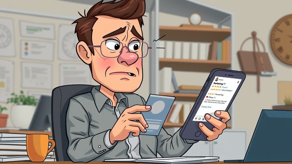 Entrepreneur reacting to negative online reviews. Avoiding top reputation mistakes in digital age.