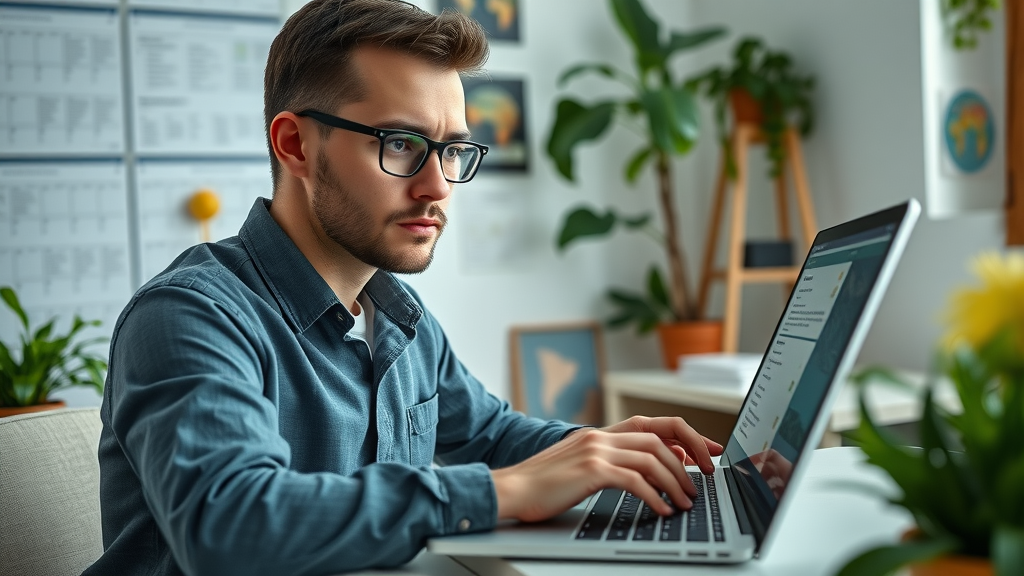 SEO optimization keyword research in action on a laptop