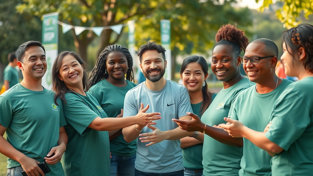 good corporate reputation community volunteers supporting company event
