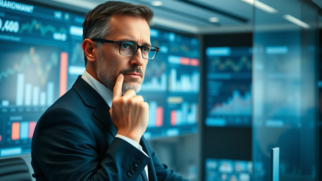 brand positioning analytical business leader reviewing performance metrics