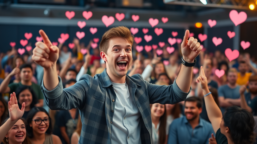 Brand ambassador leading interactive live event building brand awareness online