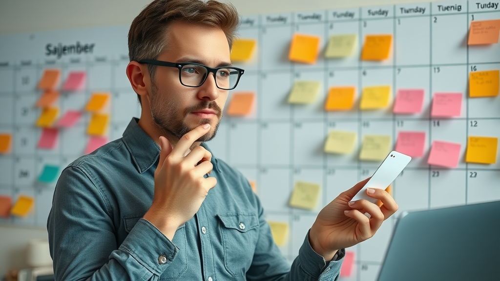 organized marketer planning a content calendar for content marketing strategy