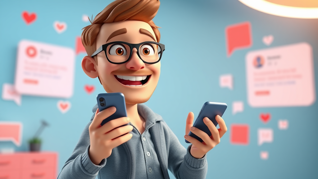 enthusiastic marketer recording stories to develop brand awareness via social media