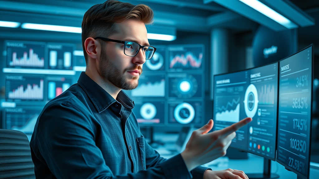 Marketer segmenting digital audience for social media advertising using advanced dashboards