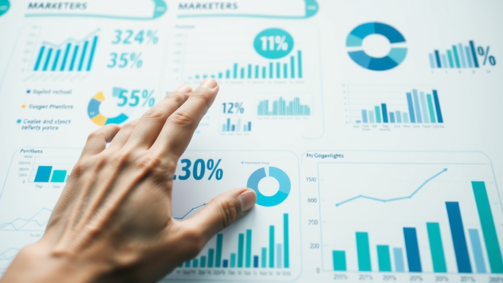 content marketing statistics infographic, graphs and charts showing marketing strategy success