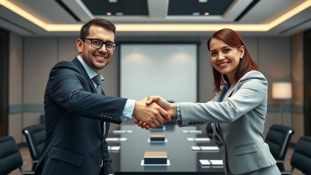 brand equity handshake trustworthy business partners