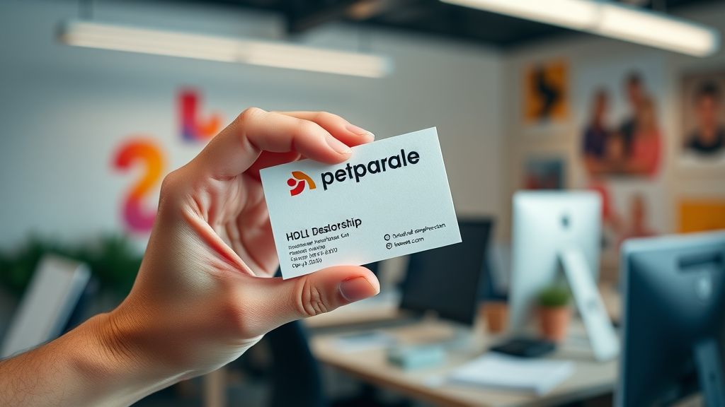 stylish business cards and branded merchandise for strong brand identity with matching company colors