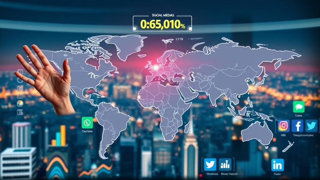social media marketing worldwide usage statistics, global reach, digital marketing strategy, colorful infographic