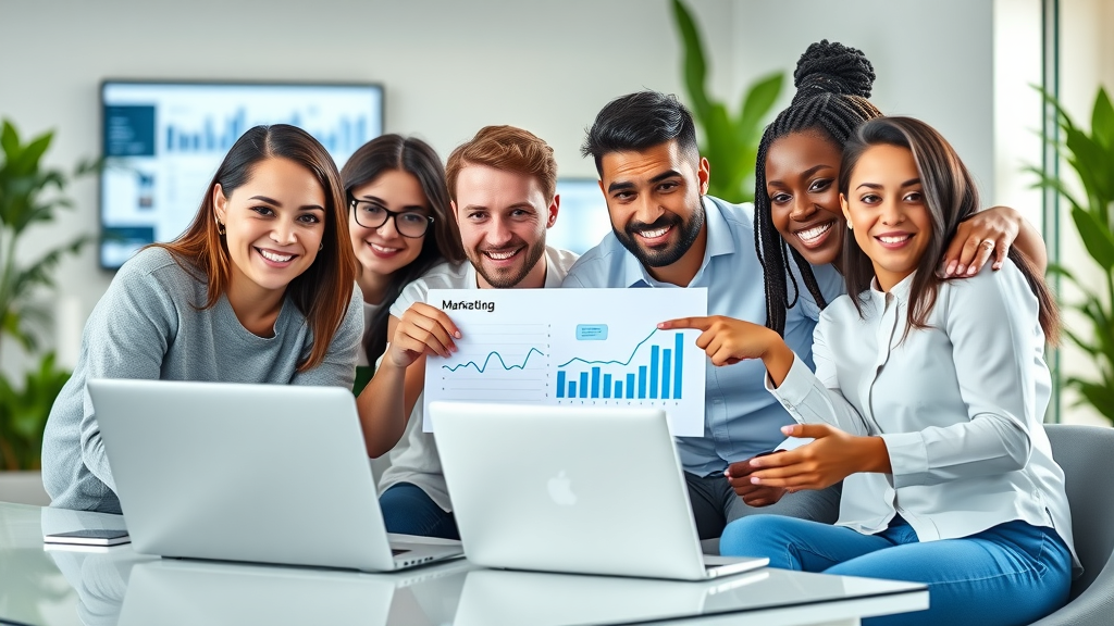 social media marketing team collaboration, diverse team, brand awareness strategy, effective social marketing office
