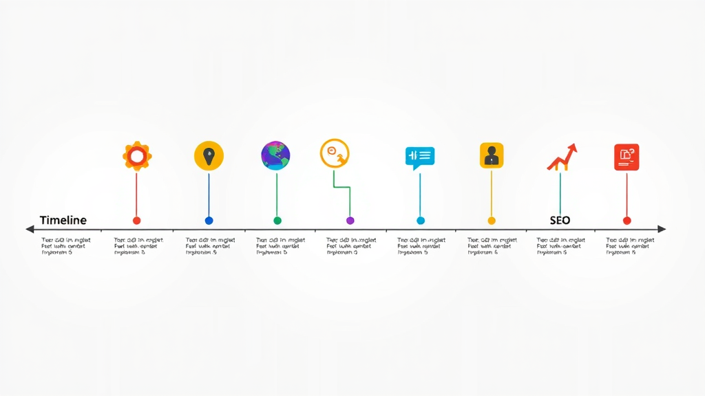 Timeline illustrating SEO and content marketing evolution with digital milestones