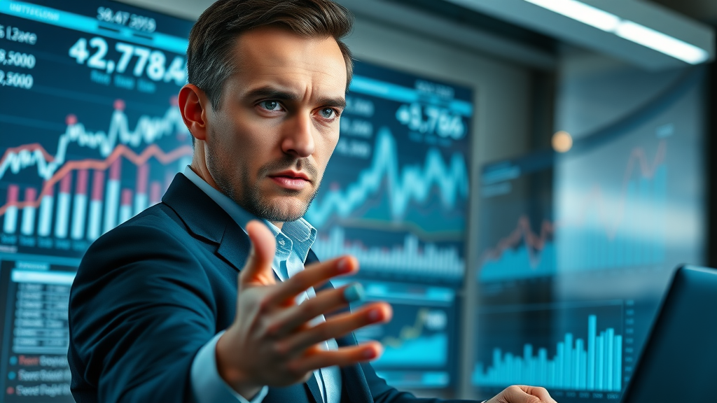 Alarming digital marketing analytics dashboard showing PPC campaigns performance dips and spikes with digital marketer analyzing results