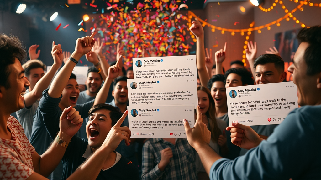 online community enthusiastically engaging with trending viral digital marketing content