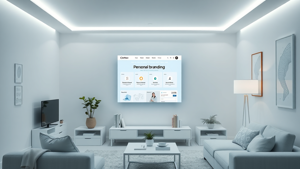 modern personal branding website homepage, digital personal brand, website elements