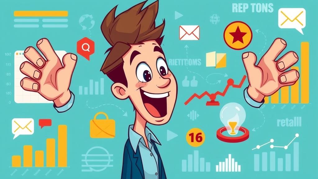 Infographic showing reputation monitoring tools metrics across digital platforms with dynamic icons