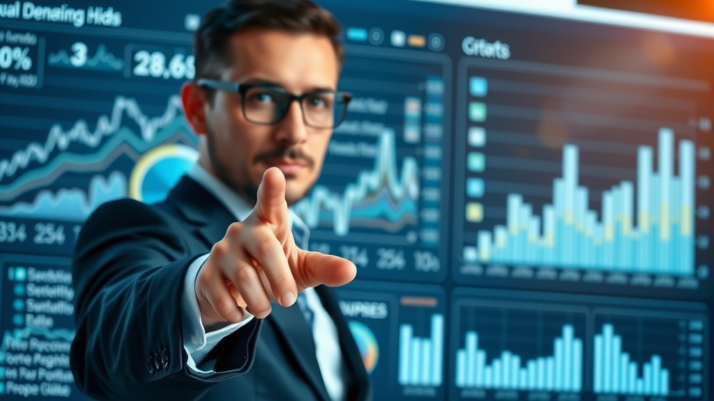 sleek digital interface data visualizations professional analyst interactive graphs social media analytics high-tech dashboard background