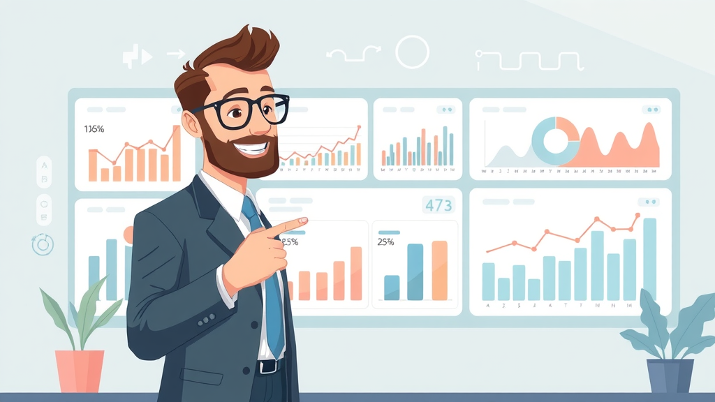 dashboard with marketing analytics metrics showing charts and KPIs for content marketing metrics