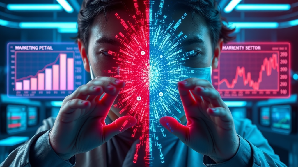 split screen: one content marketing campaign with successful metrics, one with pitfalls
