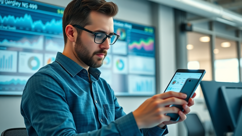 social media content marketing manager examining engagement data and analytics dashboards