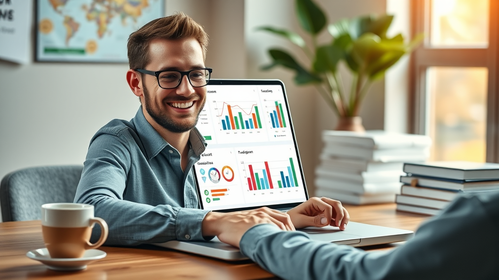 Marketer segmenting audiences using CRM software for email marketing campaigns in Sterling Heights