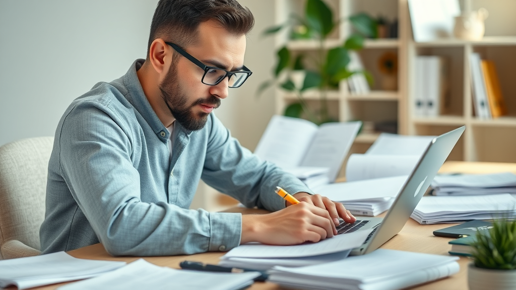 Writing content for blog posts, white papers, and eBooks in a professional, organized workspace