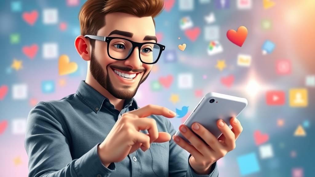 business owner receives positive social media reputation feedback