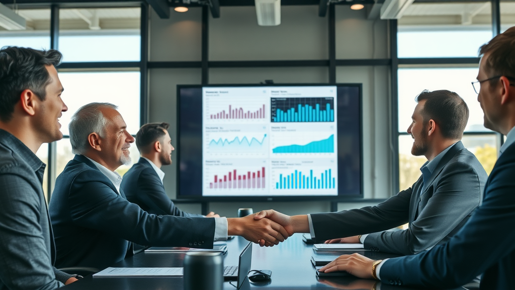 Sterling Heights business meeting discussing review analytics and reputation management