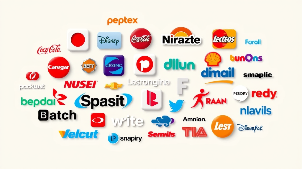 Collage of famous brand logos and creative taglines representing effective brand positioning.