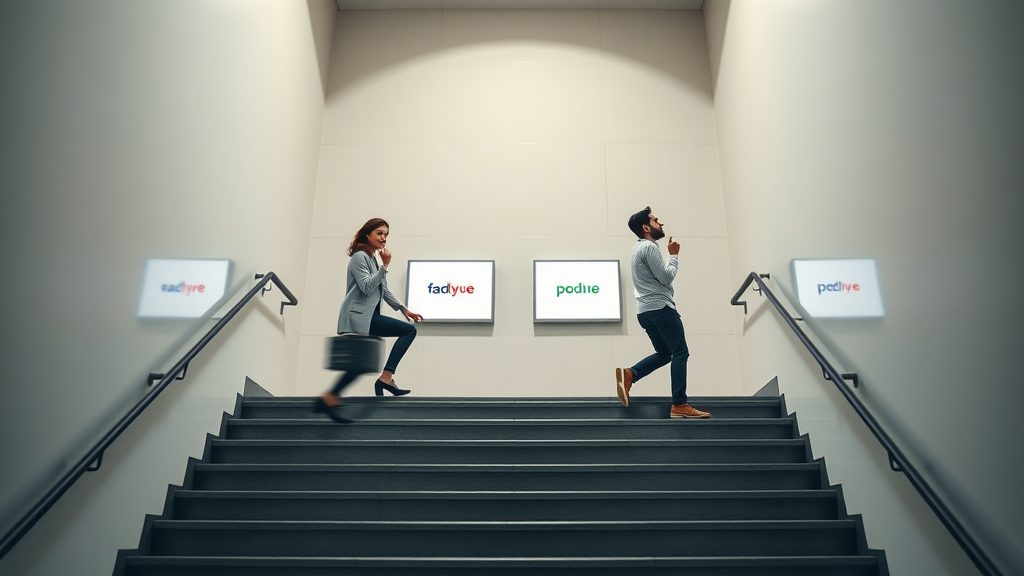 four levels of brand awareness depicted as staircase steps