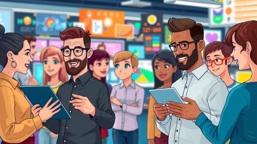 display ad campaign development with creative team and interactive website elements in marketing agency