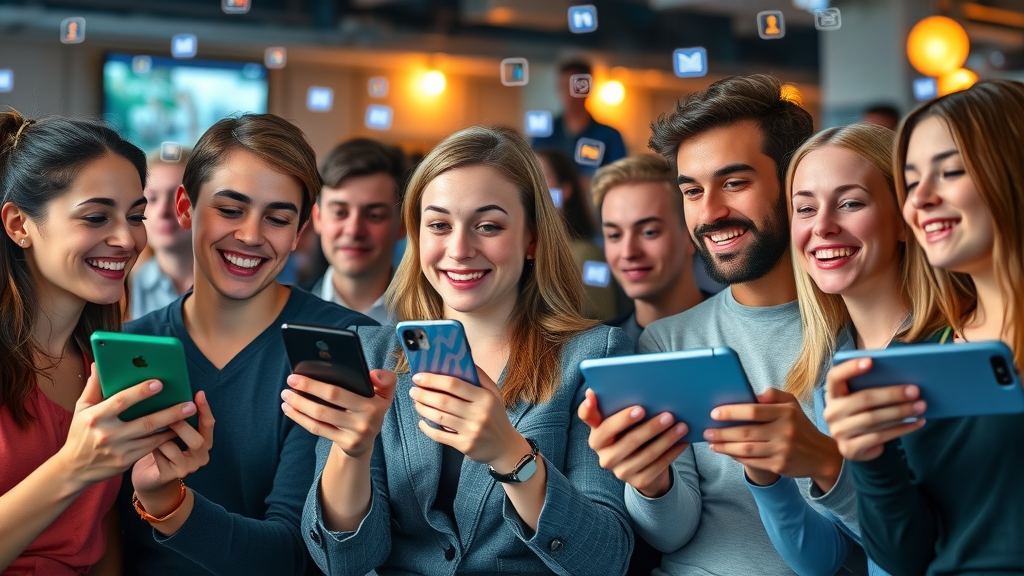 young audience engaging with content marketing trends on digital devices