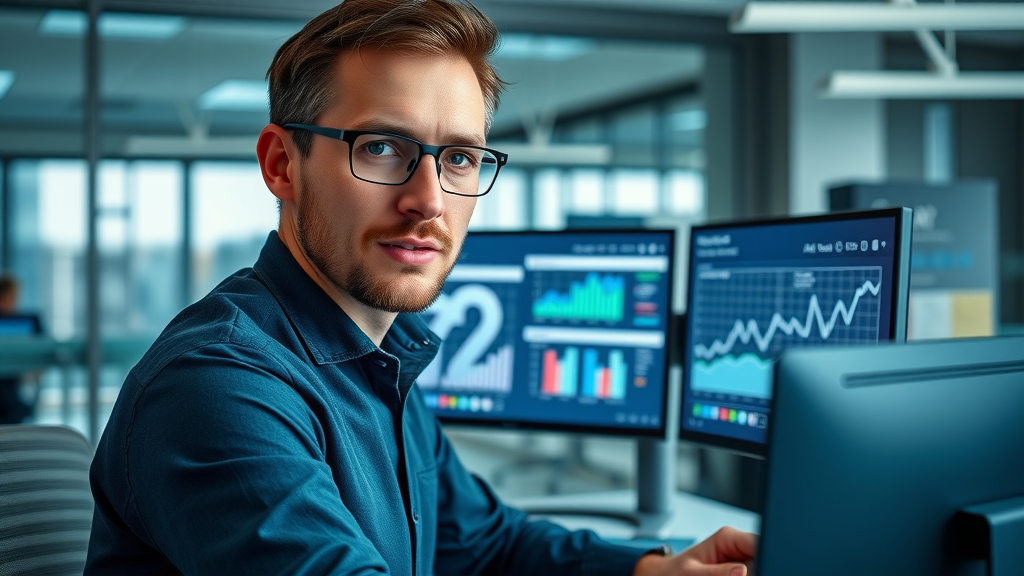 marketer using AI tools for content marketing trends and analytics
