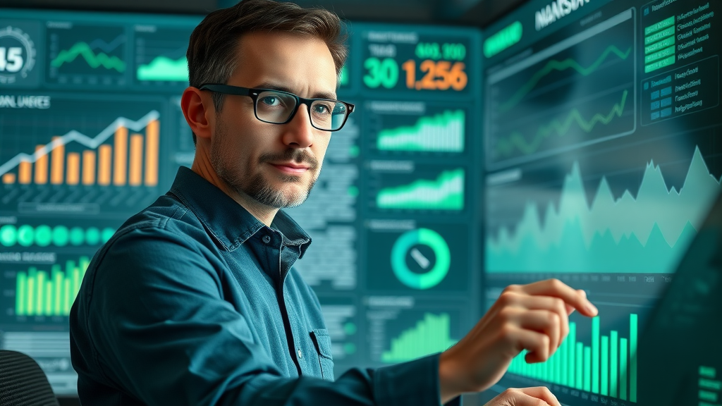 marketing analyst analyzing personalized content marketing data