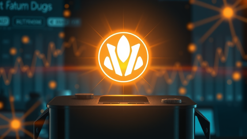 Glowing brand logo above a generic product reflecting brand equity value and trust—distinction and prestige
