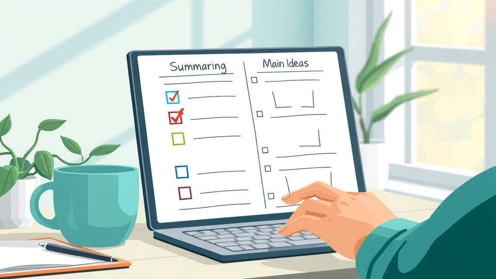 Digital notebook with icons and checkmarks summarizing essential engagement metric takeaways for 2025.