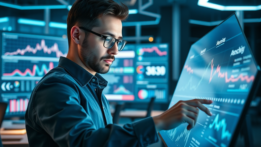digital marketer optimizing PPC campaigns with advanced tools and analytics