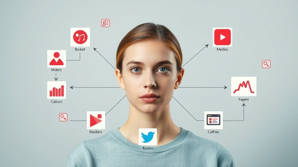 professional infographic visualizing interconnected social media platforms with ad icons and budgeting allocations in a clean, vibrant, high-fidelity style