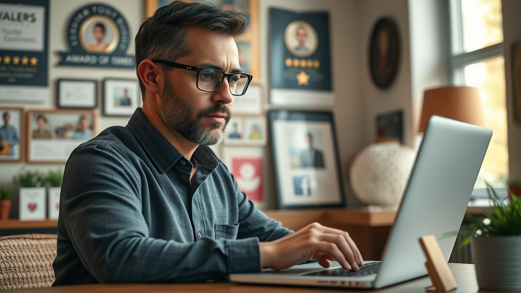 Business owner responding to Google reviews in Sterling Heights to boost local SEO reputation